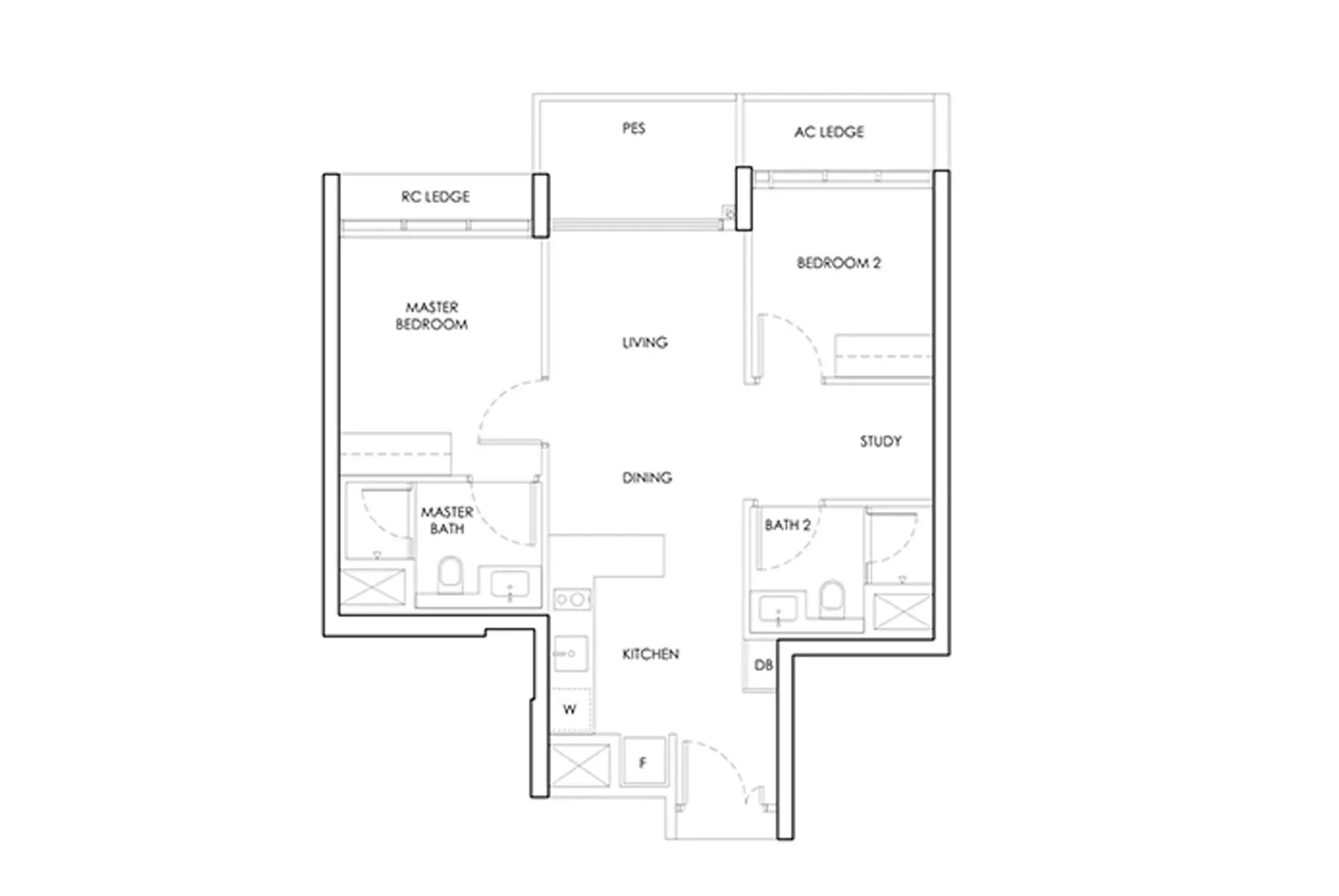 2 bedroom layout
