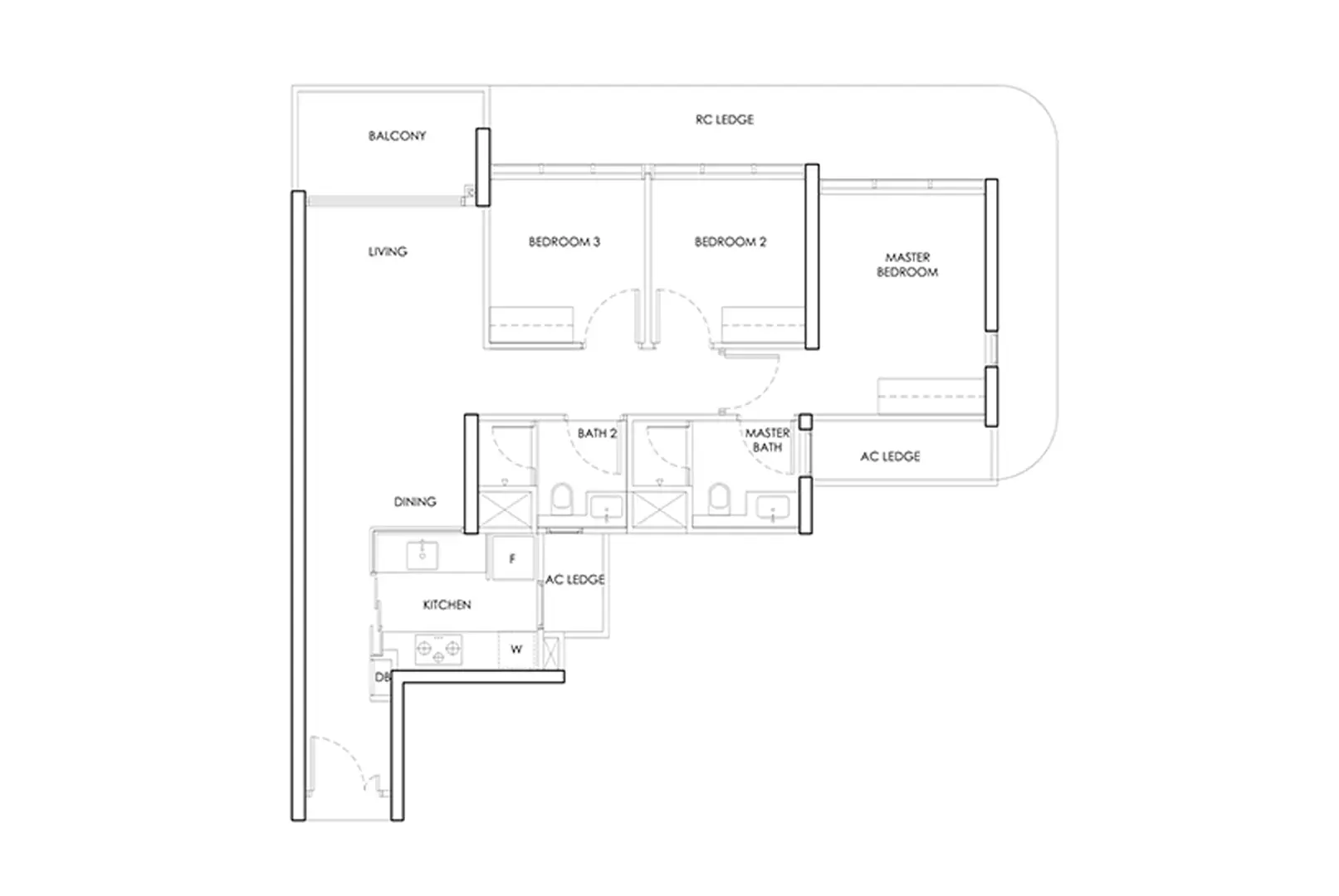 3 bedroom layout