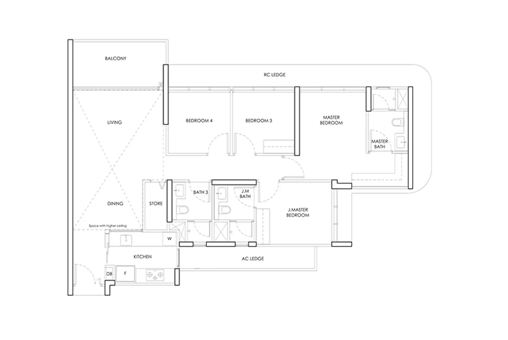 4 bedroom layout